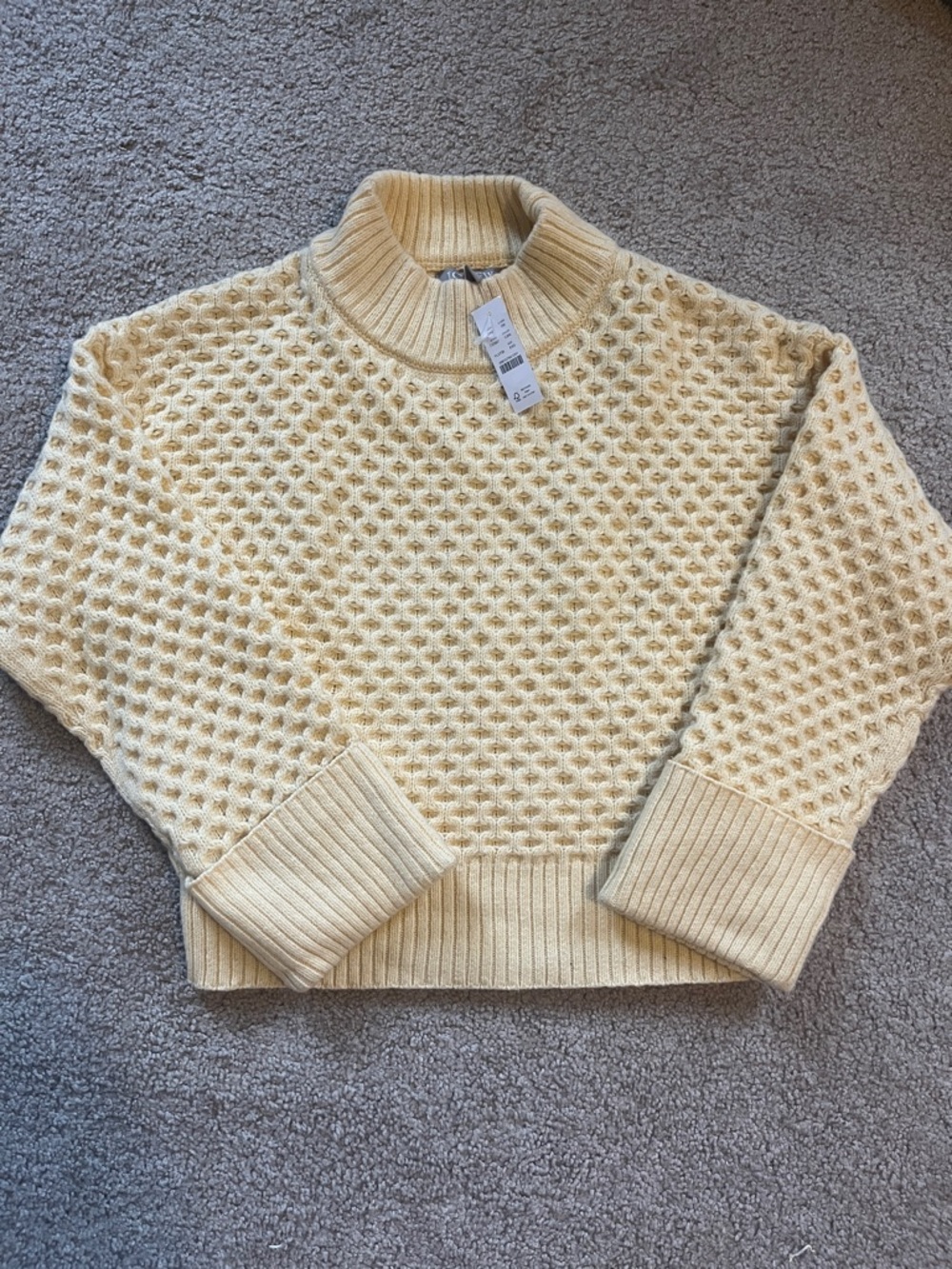 J. Crew Honeycomb Mock Neck Sweater - Cream - Picture 4 of 7